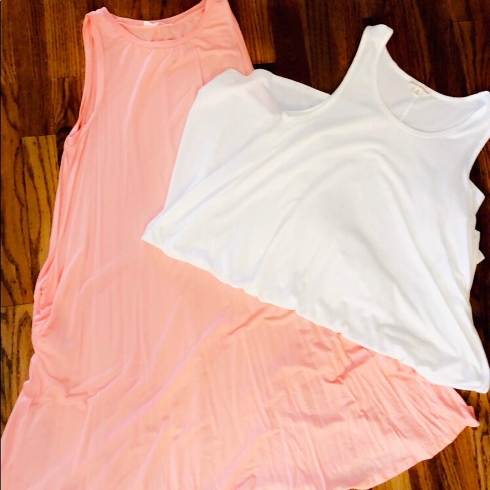 Sleeveless Straight Hem Flared Dress with Pockets